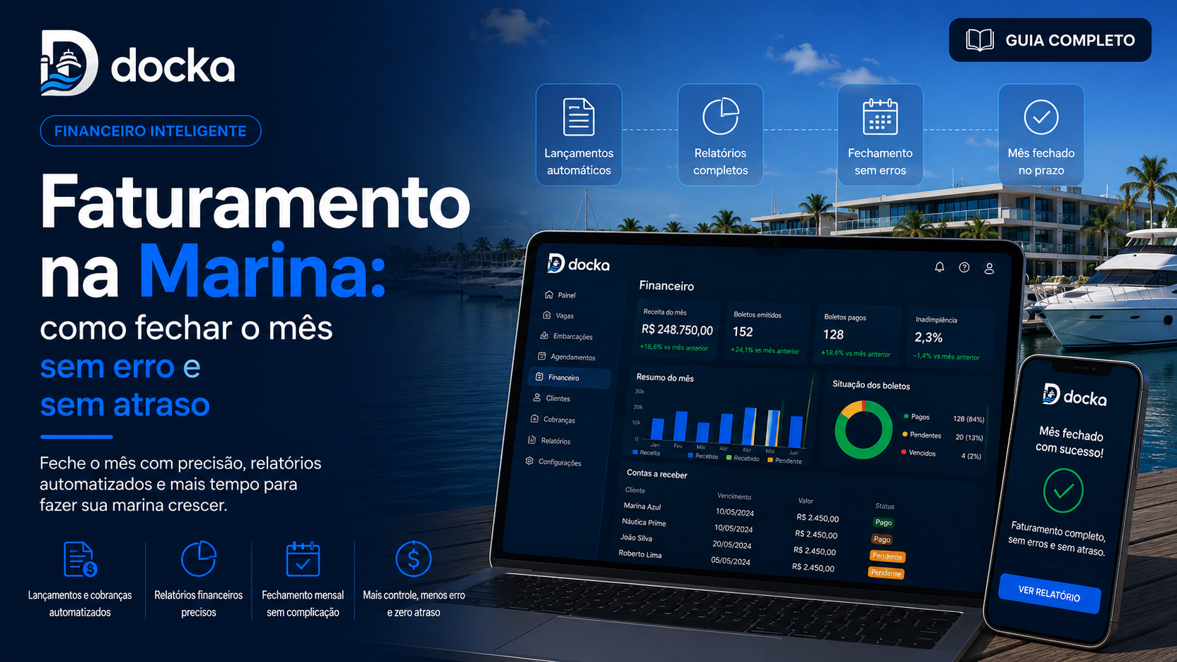 Imagem destacada: Faturamento na Marina: como fechar o mês sem erro e sem atraso